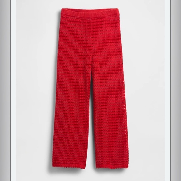 Gap Beachy Boho 100% Cotton Crochet Ankle Cropped Pants NWOT M Summer Vacation - Picture 4 of 9